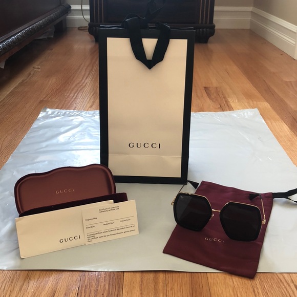 Gucci Havana GG0106S square over sized sunglasses - Picture 2 of 15